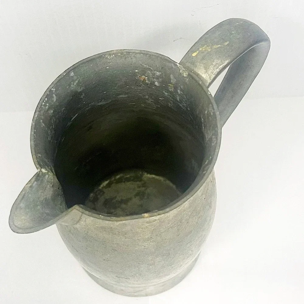 Woodbury Pewter Pitcher Medium Vintage Water‎ Jug Handle